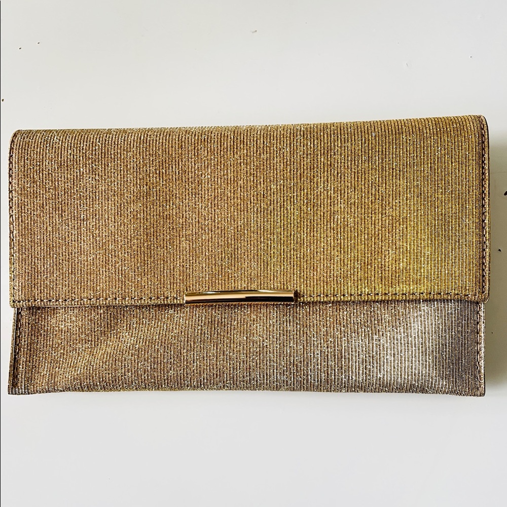 Lulu Townsend Gold and Silver Clutch